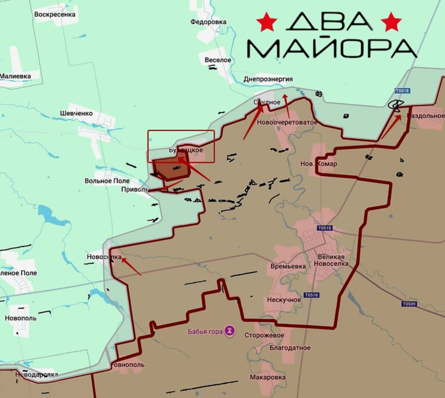 Два майора: Бурлацкое направление, оценка обстановки противником: