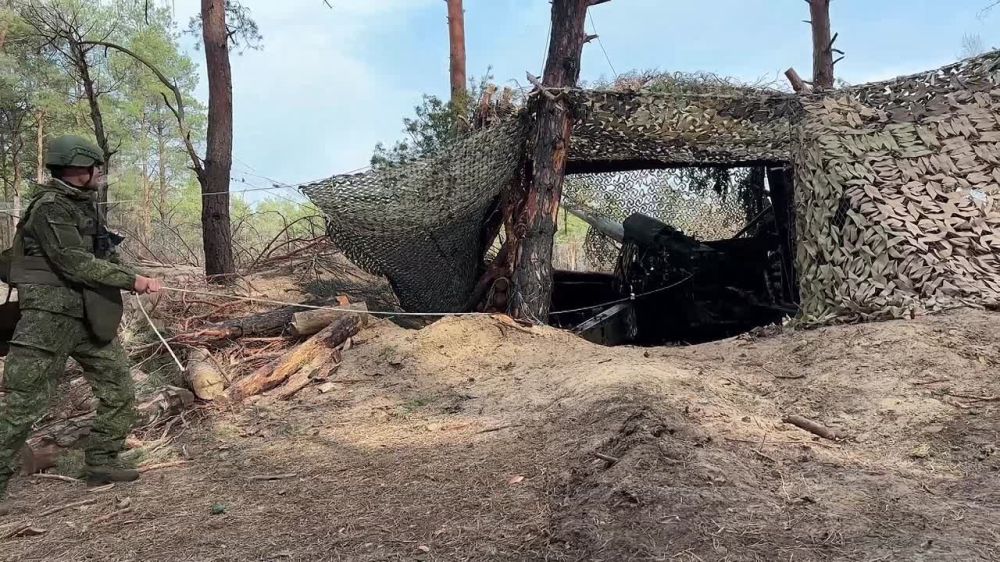 Расчёт орудия «Гиацинт-Б» группировки «Днепр» уничтожил вражеское артиллерийское орудие в Херсонской области