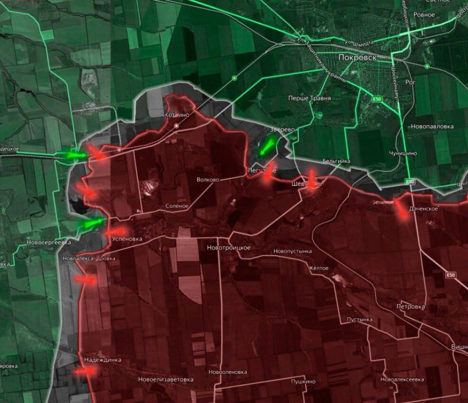 «На Покровском направлении российские войска за последние дни продвинулись в районе границы Донецкой и Днепропетровской областей
