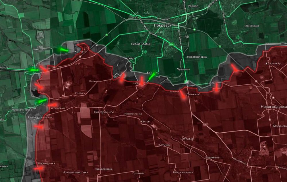 «На Покровском направлении идут бои в Успеновке, Котлино, вблизи Зверево и в районе Чунишино