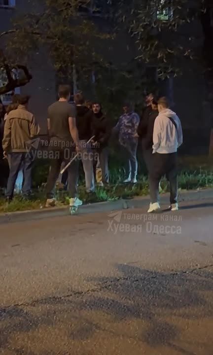 В Одессе активисты устроили драку с местными жителями из-за мемориальной доски