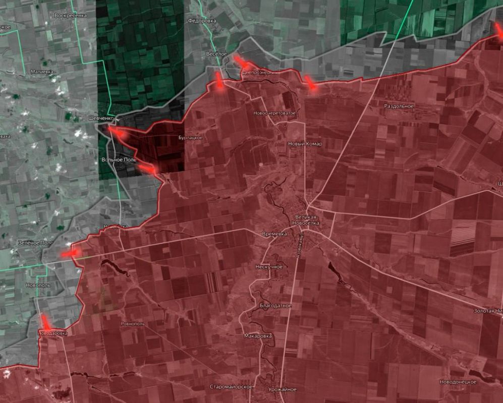«На Времьевском направлении идут бои за населенные пункты Зелёное Поле и Новополь