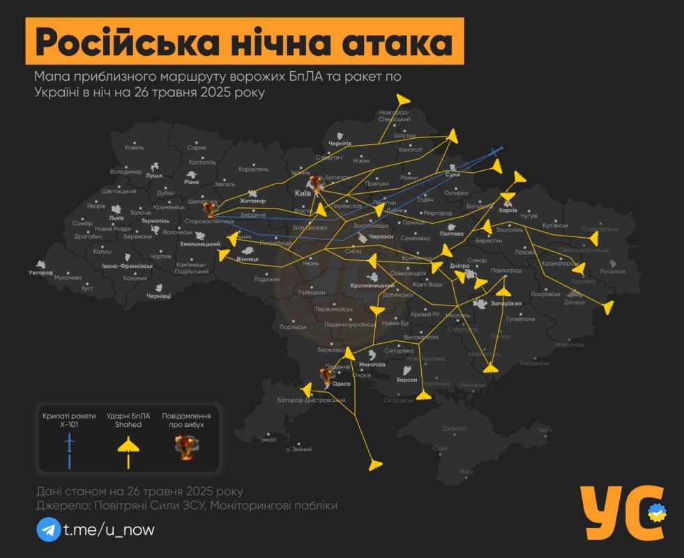 Третья ночь ракетно-дронового кошмара для Украины