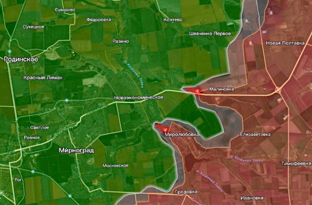 «На Покровском направлении ВС РФ продвигаются западнее Богдановки, выходя к границе с Днепропетровской областью