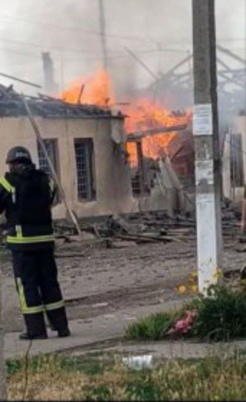 Фото уничтоженного ТЦК в Пятихатках Днепропетровской области