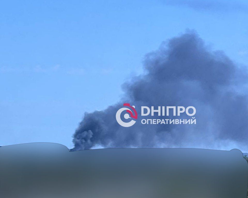 После прилёта в Павлограде пожар После прилёта в Павлограде пожар