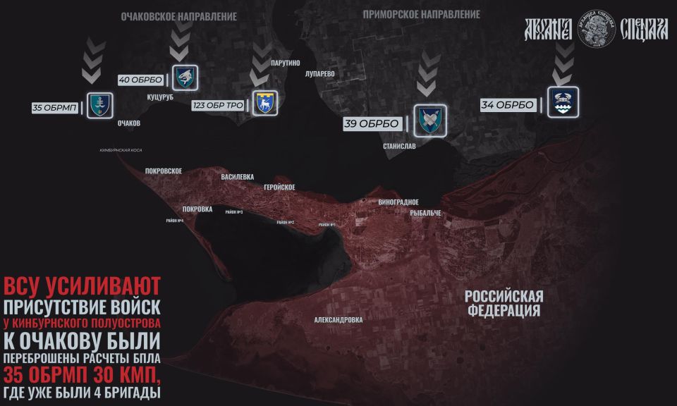 Усиление ВСУ на Кинбурн?. Начав дискуссию по теме Кинбурнского полуострова, где в последние недели возросла активность противника, многие подписчики отметили важный момент: а кто у ВСУ стоит на противоположному берегу...