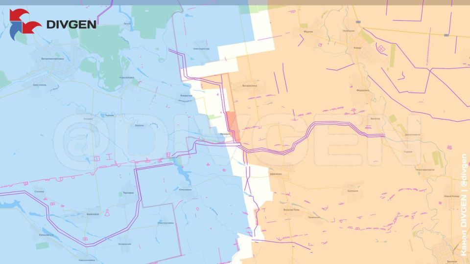 Изменения линии фронта за минувшие сутки нанёс на карту канал "DivGen": Изменения линии фронта за минувшие сутки нанёс на карту канал "DivGen":