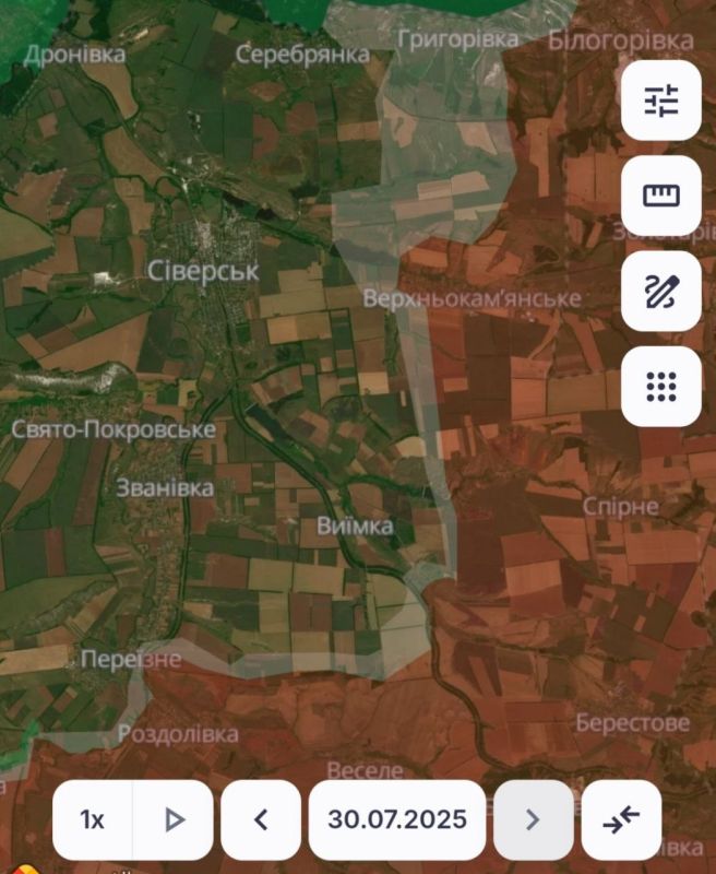 Раз были упомянуты украинские ресурсы, то стоит сказать и то, что они подтверждают ранее озвученную информацию о продвижении к Северску и переход под контроль села Верхнекамское Раз были упомянуты украинские ресурсы, то стоит сказать и то, что они подтверждают ранее озвученную информацию о продвижении к Северску и переход под контроль села Верхнекамское