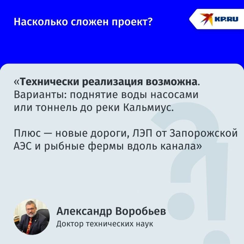 Строительство канала «река Днепр — город Донецк» могло бы помочь справиться с водным кризисом: ученые рассказали подробности Строительство канала «река Днепр — город Донецк» могло бы помочь справиться с водным кризисом: ученые рассказали подробности