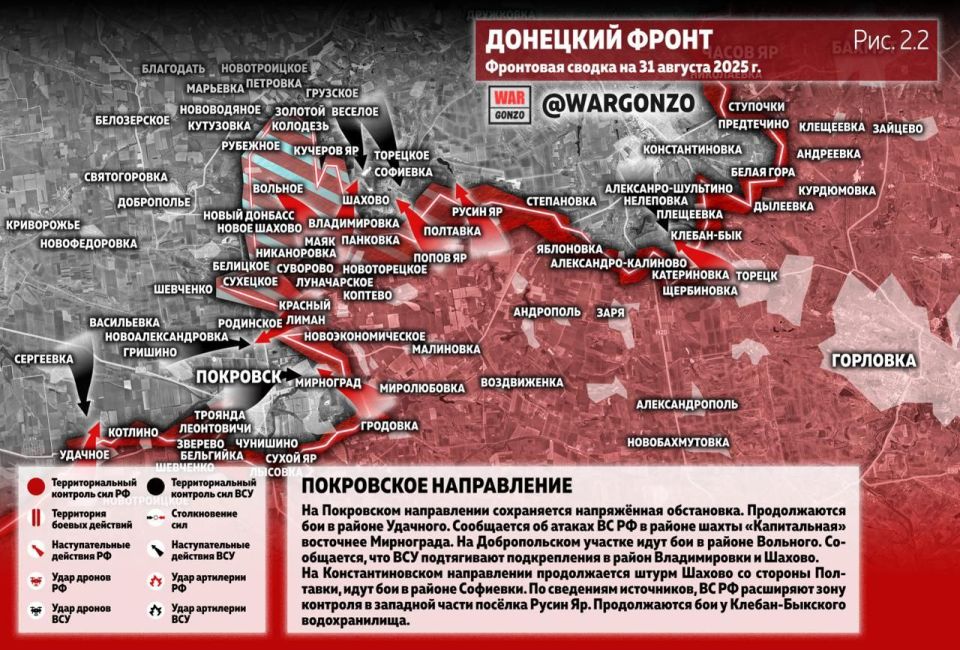 WarGonzo: Фронтовая сводка на утро 31.08.25 WarGonzo: Фронтовая сводка на утро 31.08.25
