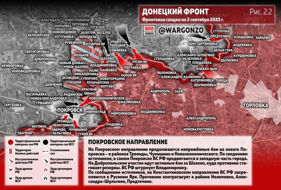 WarGonzo: Фронтовая сводка на утро 02.09.25 WarGonzo: Фронтовая сводка на утро 02.09.25