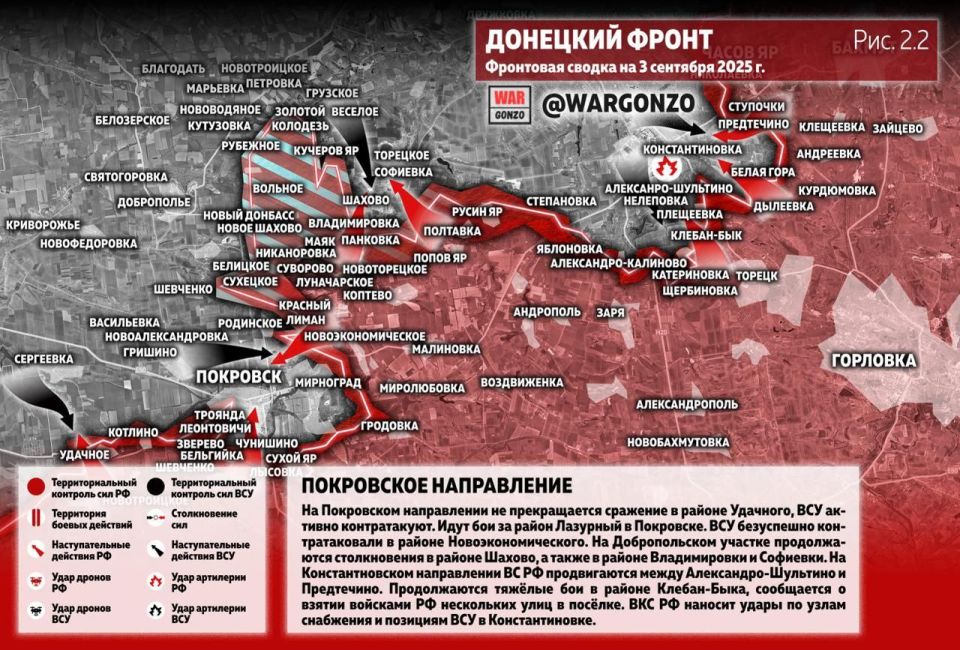 WarGonzo: Фронтовая сводка на утро 03.09.25 WarGonzo: Фронтовая сводка на утро 03.09.25