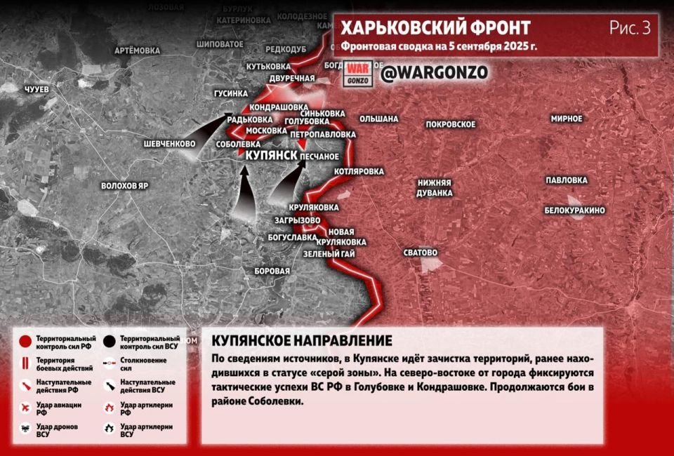 WarGonzo: Фронтовая сводка на утро 05.09.25 WarGonzo: Фронтовая сводка на утро 05.09.25