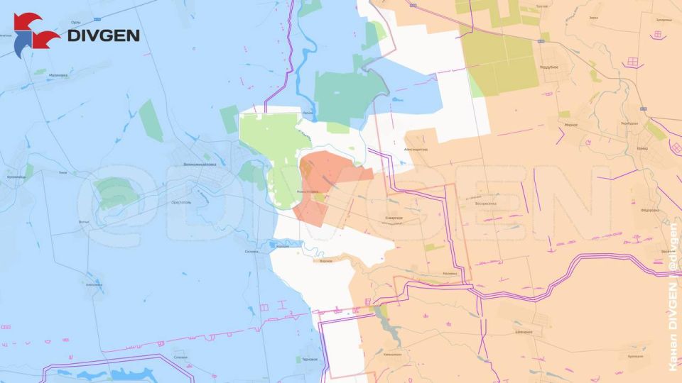 Изменения на карте за прошедшие сутки публикует канал Divgen