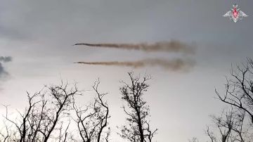 Кадры работы 220-мм РСЗО "Ураган" Русской армии по ВСУшникам в Днепропетровской области