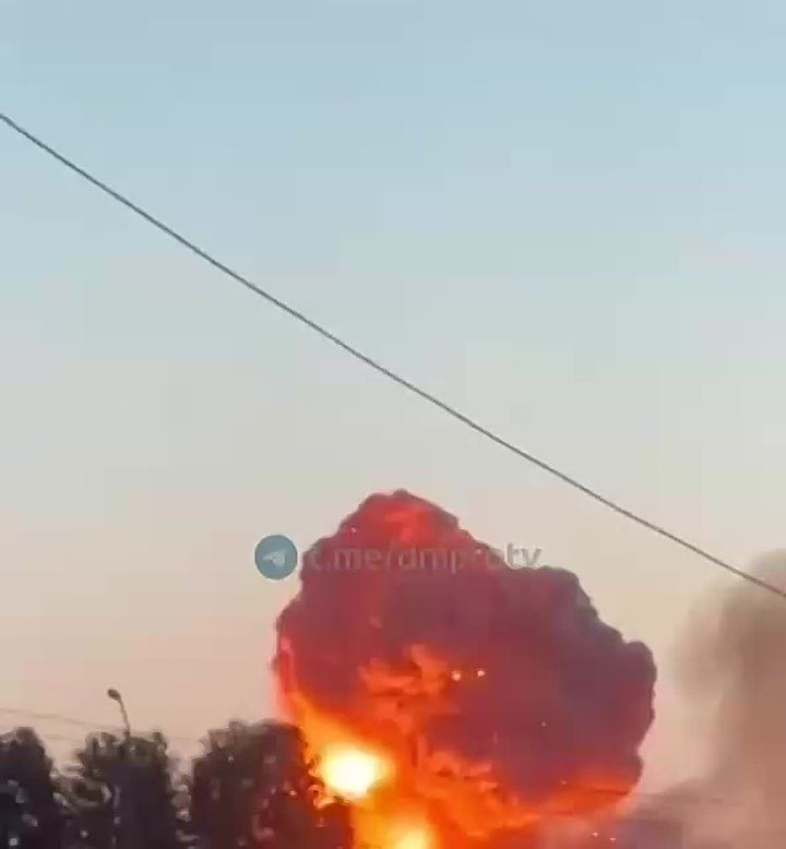 Момент прилёта ракеты по Днепропетровску