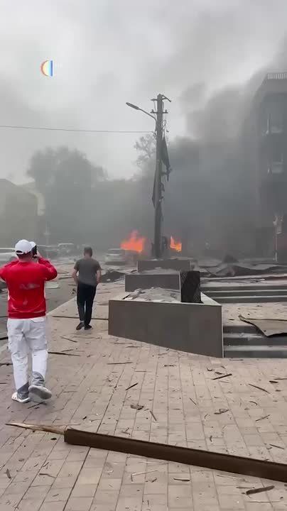Первые минуты после прилетов по колл-центру в Днепропетровске