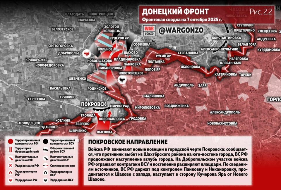 WarGonzo: Фронтовая сводка на утро 07.10.25 WarGonzo: Фронтовая сводка на утро 07.10.25