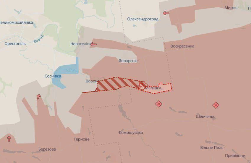 «ВС РФ заняли населённый пункт Малиевка в Днепропетровской области