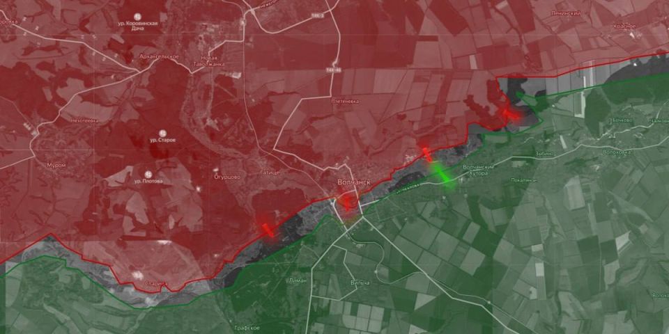 «На Харьковском направлении российские войска проводят атаки в окрестностях Прилипки и Синельниково, продвигаясь на широком участке фронта