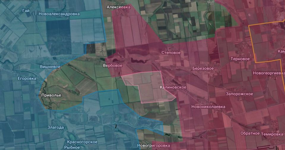 Днепропетровская область. Наши бойцы расширили зону контроля между сёлами Вербовое и Калининское, сообщает Анатолий Радов