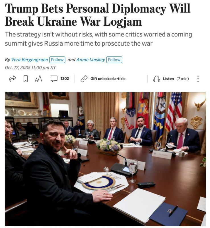 По данным The Wall Street Journal, Дональд Трамп надеется, что очередная личная встреча с Владимиром Путиным поможет разрешить украинский кризис