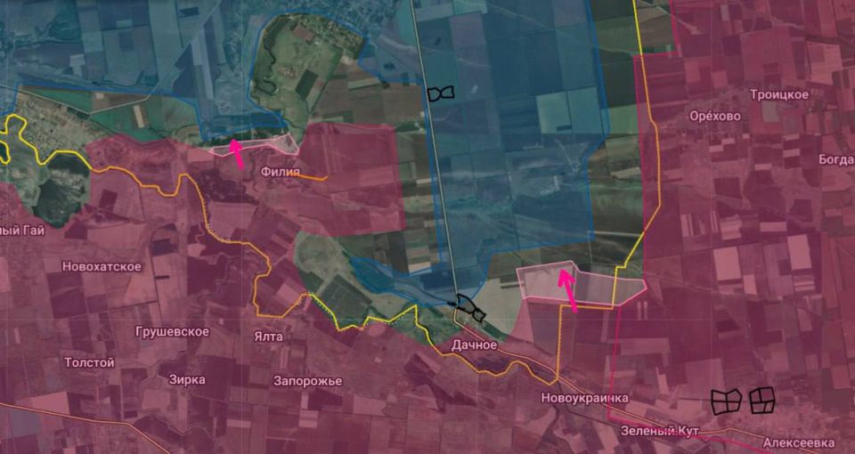 Днепропетровская область. ВС РФ ведут бои за лесной массив севернее Филии и в посадках севернее дачного, сообщает Анатолий Радов