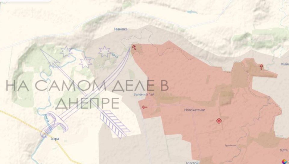 Украинские мониторинговые каналы зафиксировали продвижение российских войск в Днепропетровской области, конкретнее, в районе Ивановки