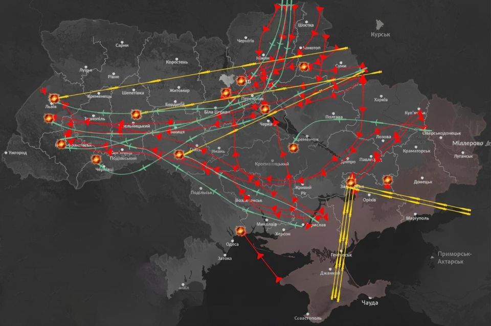Владислав Шурыгин: В западной части Украины были зафиксированы прилёты по следующим объектам: