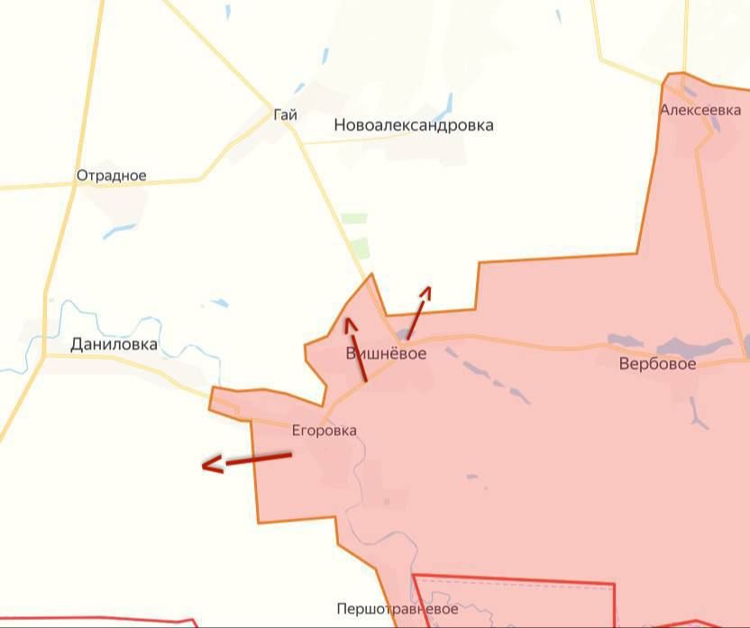 Российские войска на Днепропетровском направлении совершили важный тактический прорыв, освободив село Вишневое к северу от основной линии обороны ВСУ