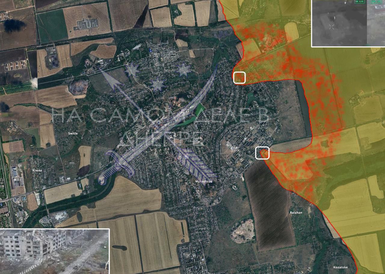 По данным военного эксперта издания Bild, Юлиана Рёпке, в Мирноград с южного и северо-восточного направлений проникли российские военные подразделения