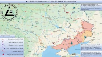 Анимированная схема ударов по территории Украины 01 ноября – 02 ноября 2025 года