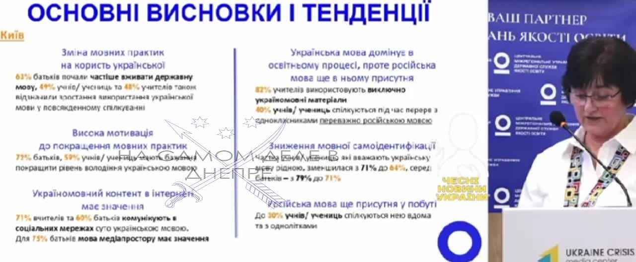 И снова о мове. По словам Светланы Бабинец, главы Центрального межрегионального управления Госслужбы качества образования, около 40% учащихся во время перемен в основном используют русский язык для общения