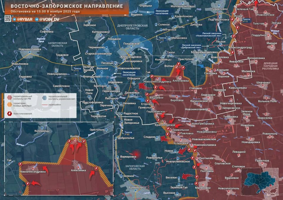 Российская армия продолжает наступление вглубь Днепропетровской области