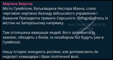 Прощай, Гуляйполе. Депутат Верховной Рады Безумная Безуглая высказалась о судьбе Гуляйполя