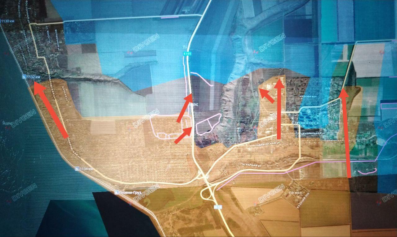 Юрий Котенок: Запорожское направление. Подразделения ГрВ "Днепр", не смотря на ожесточённое сопротивление противника и попыток создания им т.н. "зон смерти" (killzone), продвинулись по западной (в районе ул. Ленина и...