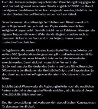 Евгений Лисицын: Bild пишет, что Украина катится к стратегическому провалу