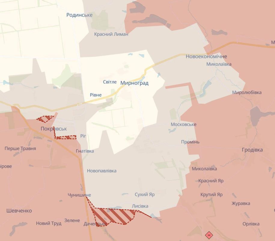 Подразделения Русской армии продвинулись в Покровске и его окрестностях, а также на юг, в район Даченского