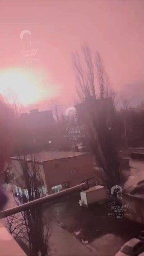 Момент прилета в Кривом Роге после которого в городе погас свет