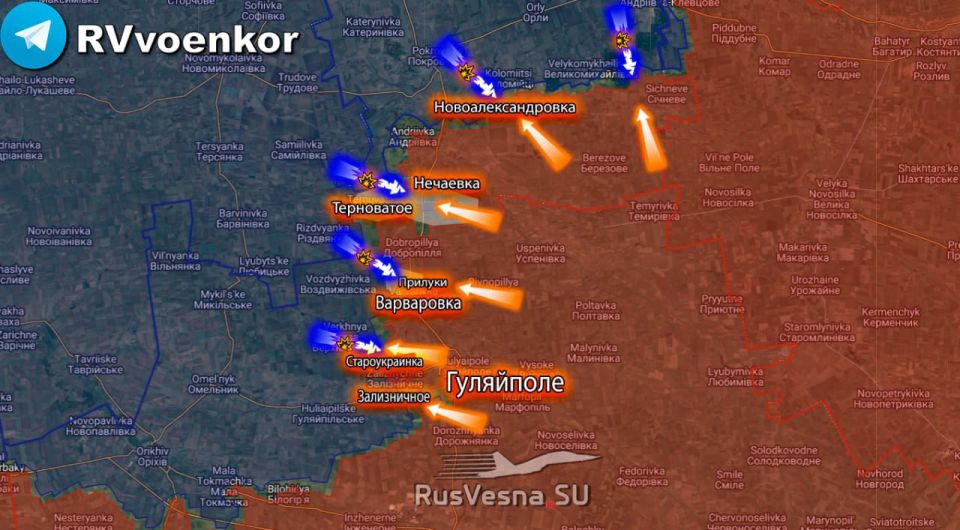 Новый «контрнаступ»? Враг начал контратаки у Гуляйполя на стыке Запорожской и Днепропетровской областей, пытаясь прорваться в тыл ВС РФ
