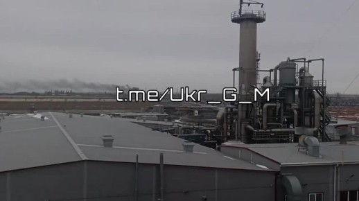 Вчерашняя атака гераней на электроподстанцию в селе Снигиревка Николаевской области Украины