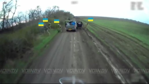 Уничтожение группы пехоты противника в районе н.п. Александровка, Днепропетровская область, операторами БпЛА 14 гвардейской бригады спецназа группировки войск "Восток"