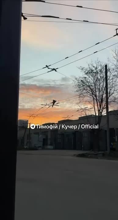 Утренний прилет "Герани" по троллейбусному депо в Днепропетровске