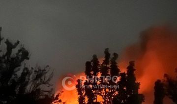 Пожары в Днепропетровске после налёта дронов