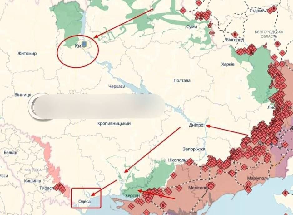 Будет большое наступление: Россия якобы планирует захватить Киев и Одессу и разрезать Украину на две части по Днепру, — Financial Times