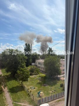 Кадры с места удара УМПК сегодня в Васильковке Днепропетровской области