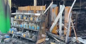 В Днепродзержинске ударом БПЛА уничтожена автозаправочная станция