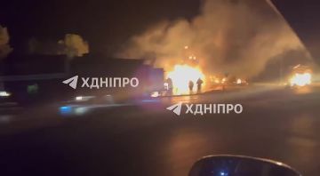 Горящие заправки в Днепропетровской области