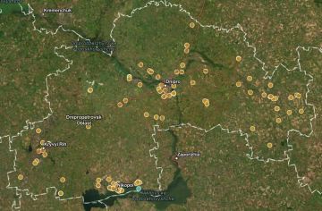 Карта поражённых АЗС в Днепропетровской области